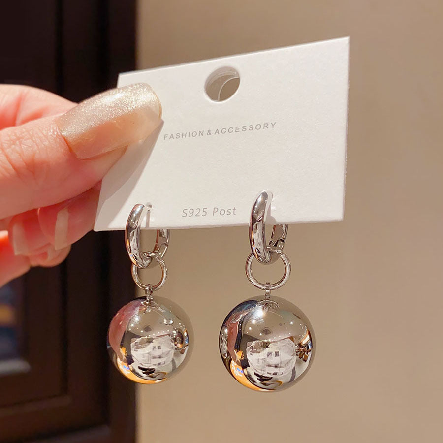 New Simple Round Ball Pendant Earrings For Women
