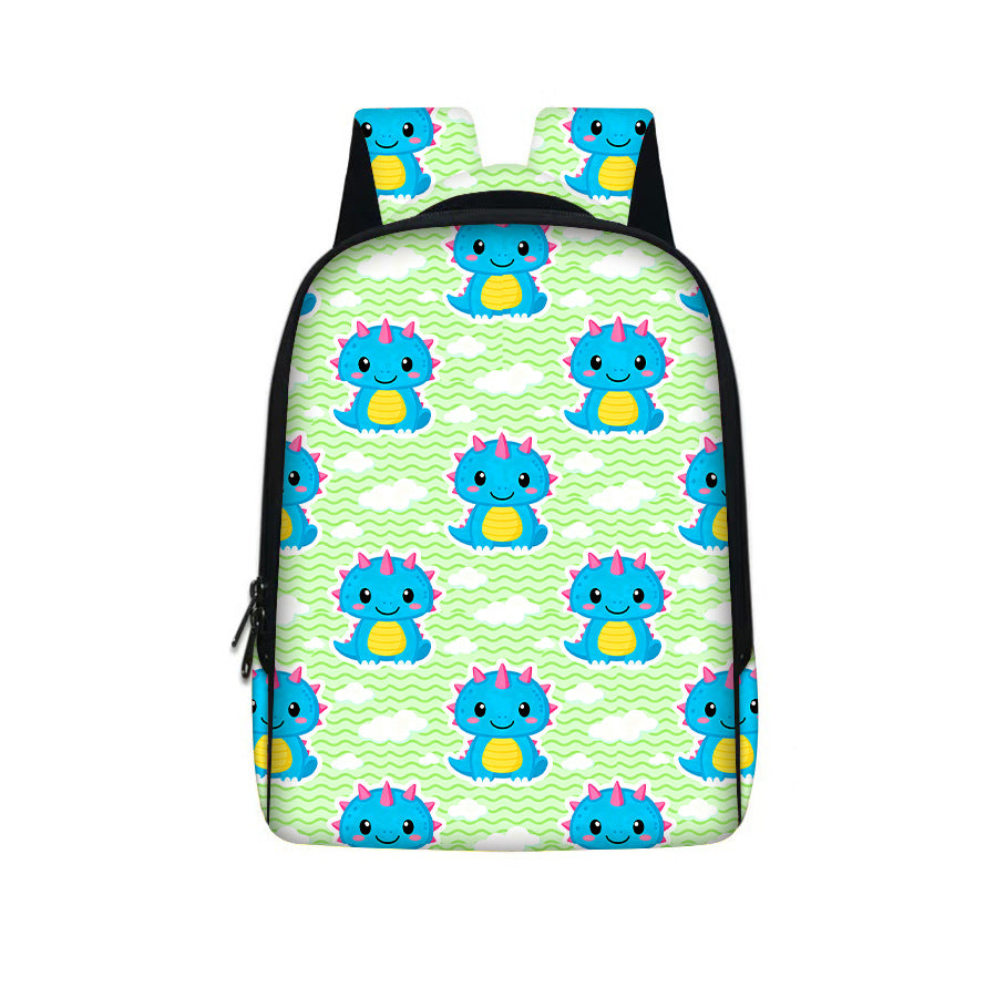 Dinosaur-Print Kids Backpack Portable And High-Capacity