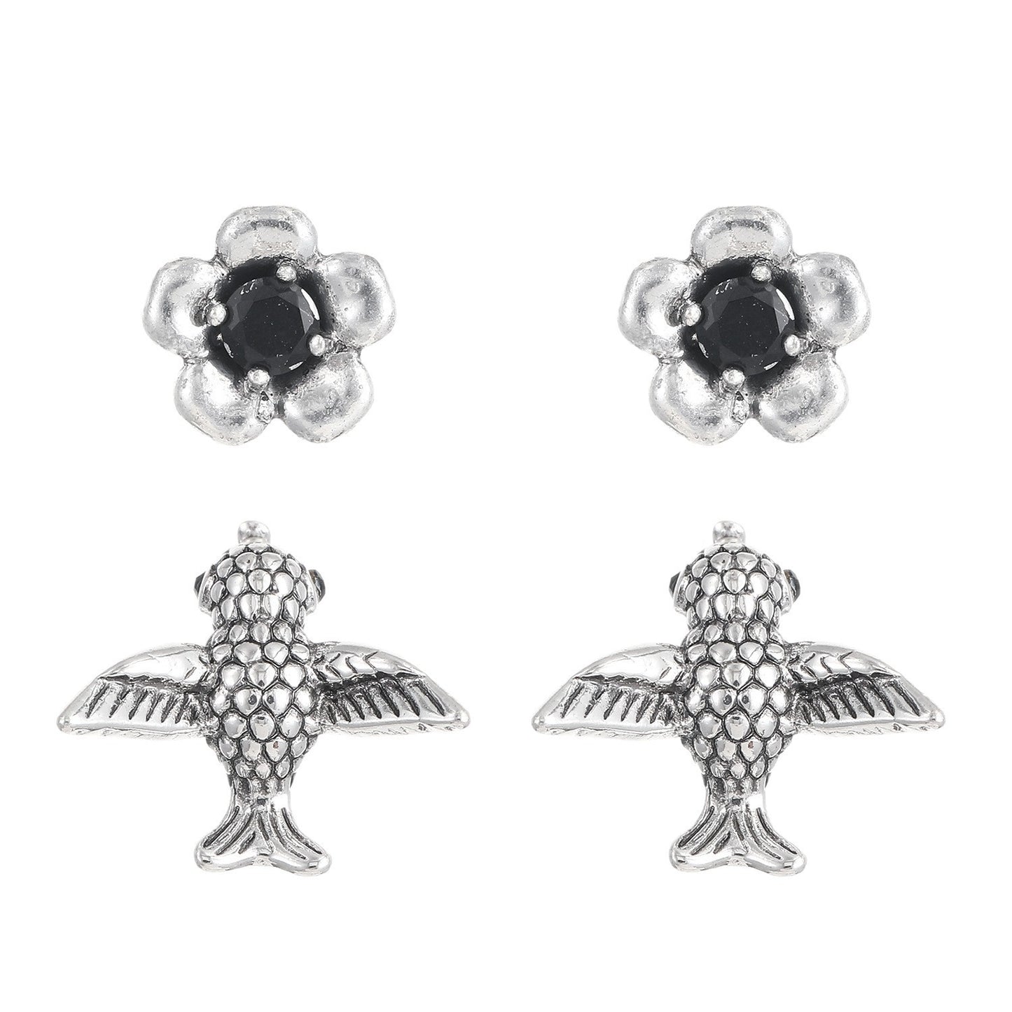 Fashionable Flying Bird Stud Earrings