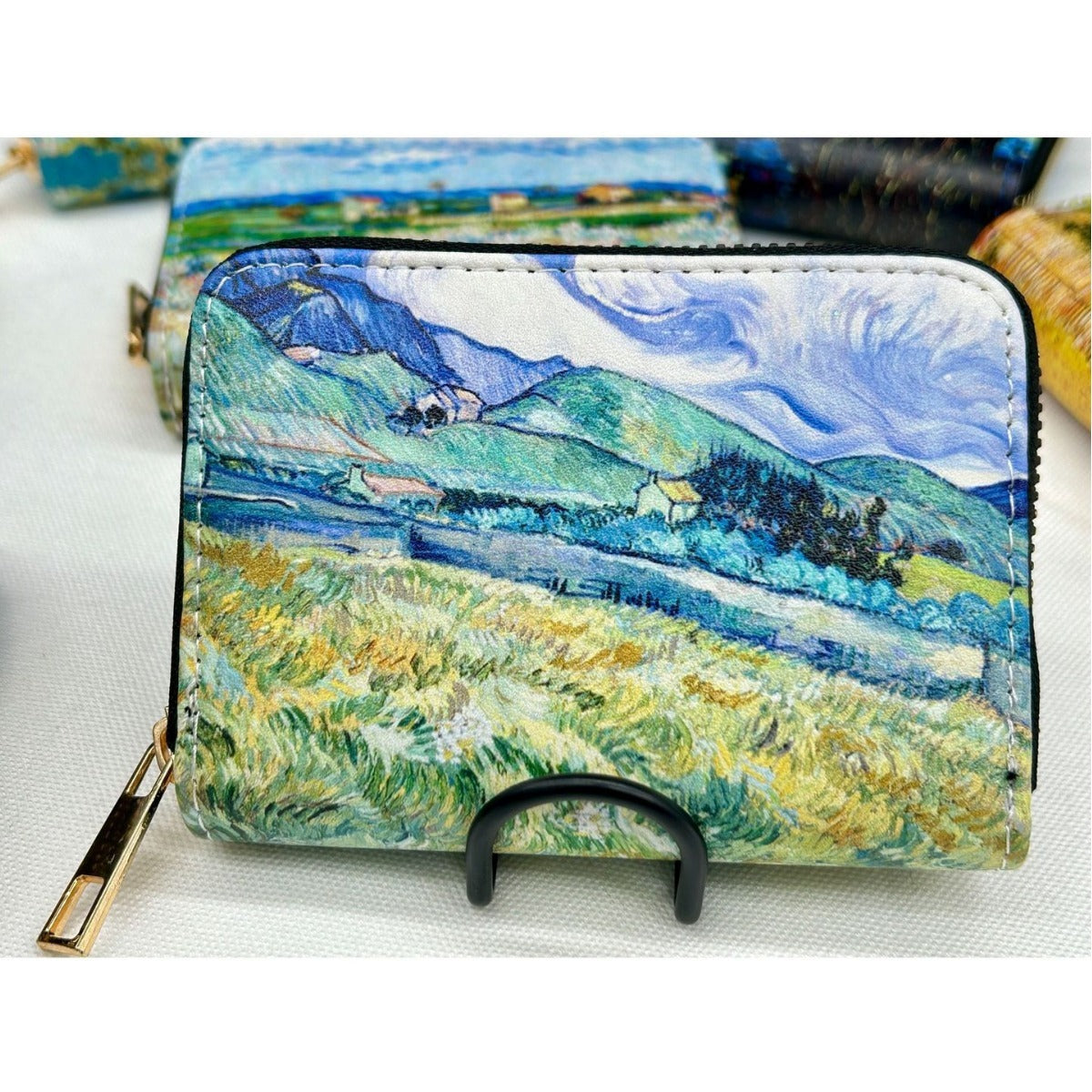 Retro Oil Painting Van Gogh Design High-Capacity Anti-Magnetic Multi-Card Cardholder