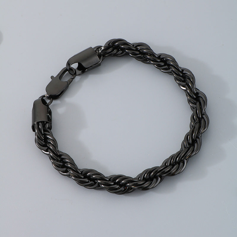 Hip-hop Trendy Braided Chain Couple Bracelet Accessory