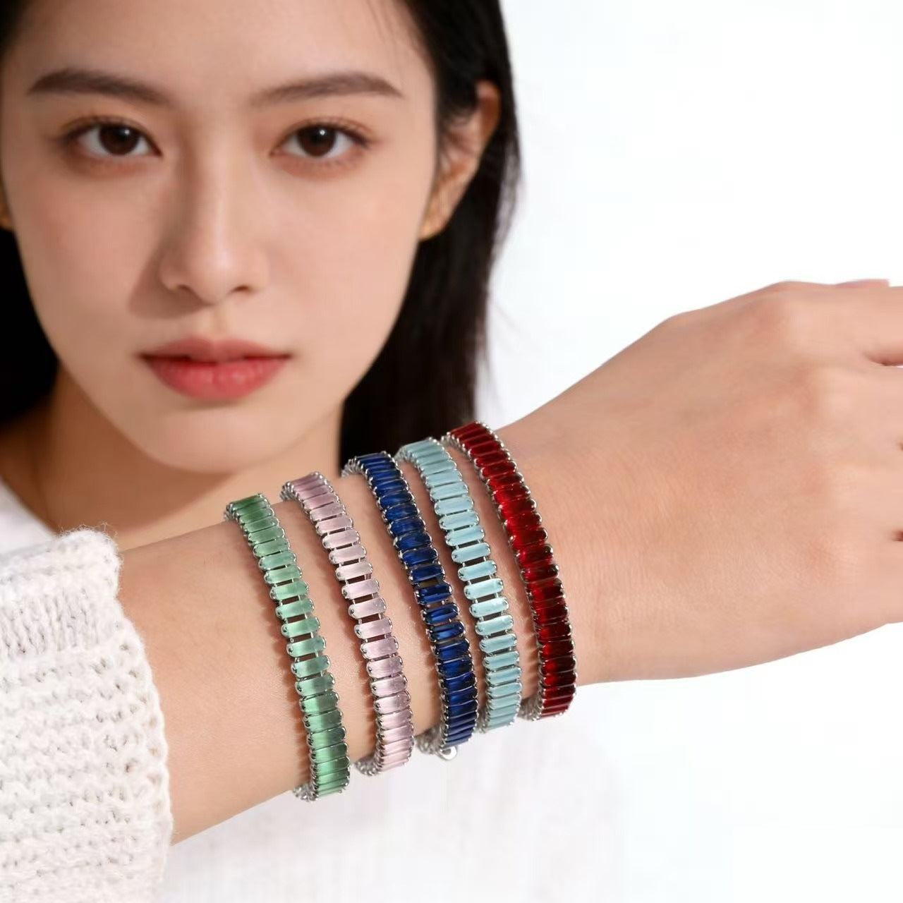 Zircon Tennis Chain Bracelet Ins Luxury Style