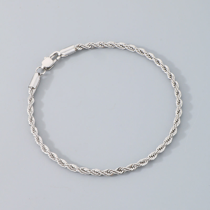 Hip-hop Trendy Braided Chain Couple Bracelet Accessory