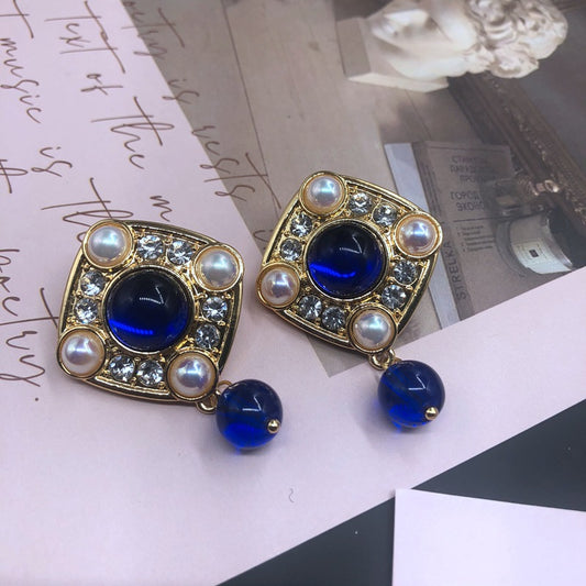 Colorful Shell Pearl Gold-Plated Earrings