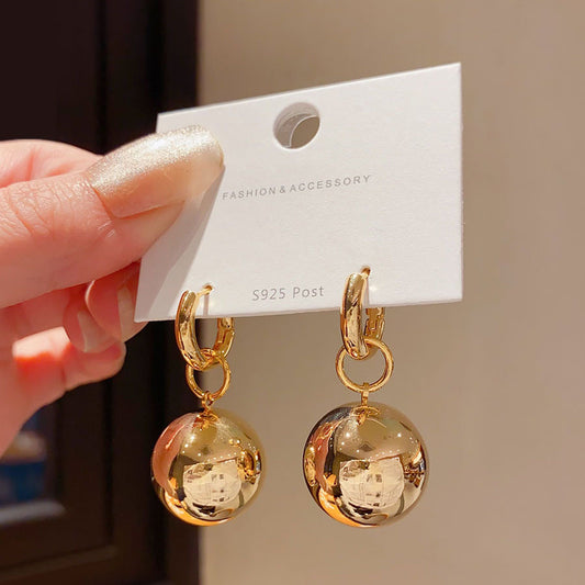 New Simple Round Ball Pendant Earrings For Women