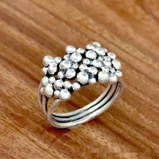 Irregular Bead Niche Design Ring For Women