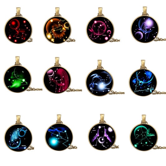 Zodiac Starry Sky Gemstone Necklace