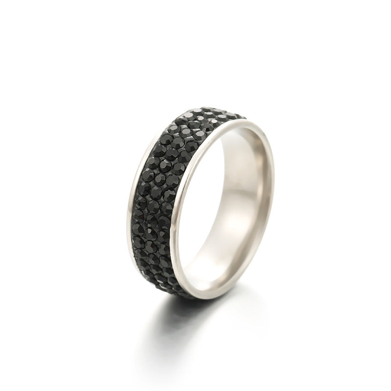 8mm 3-row Terracotta Bead Couple Rings For Women