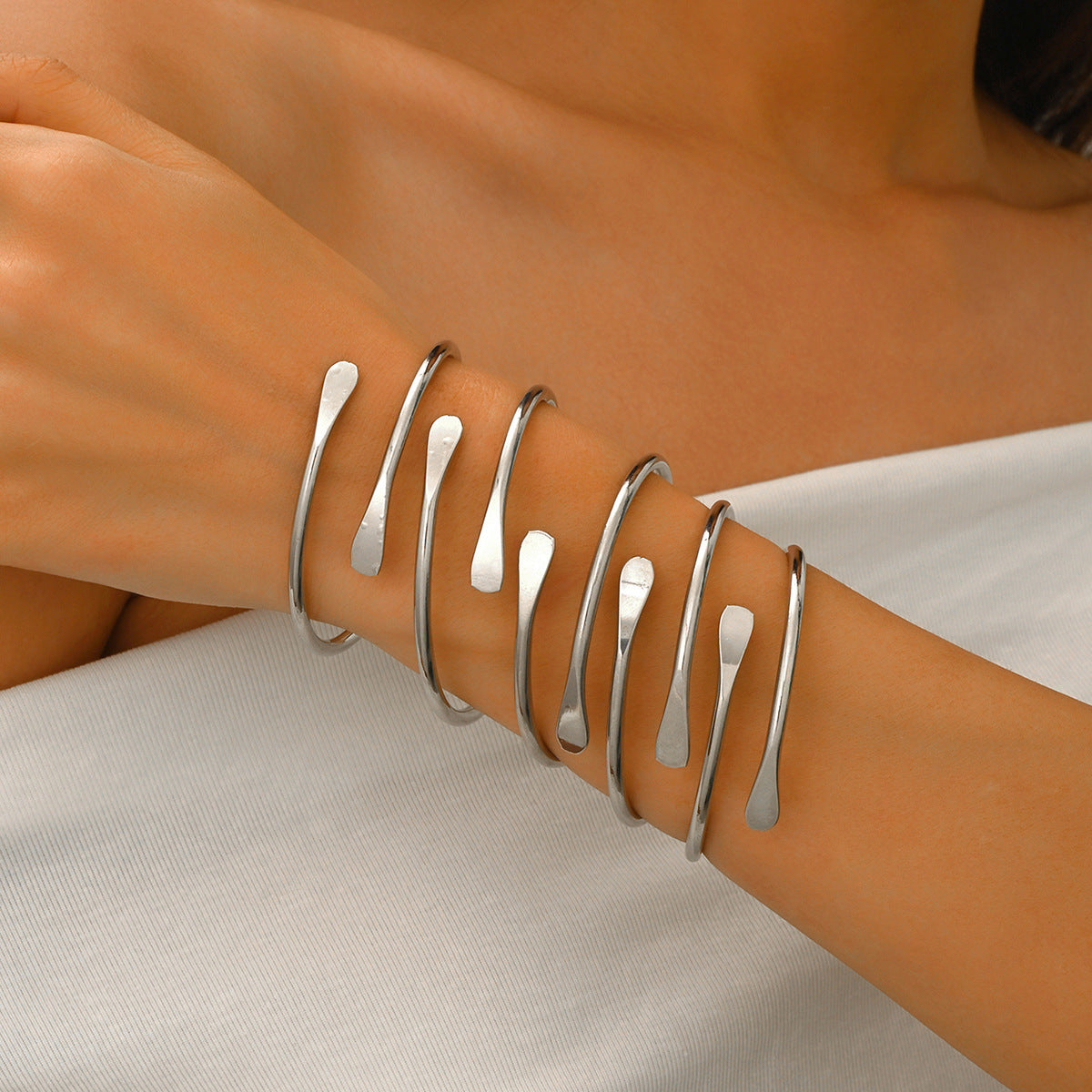 Exaggerated Bangle Bracelet Hollow-out Wristband